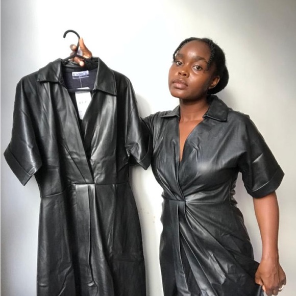 Faux leather dress - Picture 1 of 3